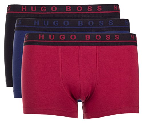 Hugo Boss 50238499 - Bóxer para hombre, Negro/Azul/Rojo, M, paquete de 3