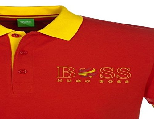 Hugo Boss Hombre Camiseta Polo Paddy de la bandera España 50260461 rojo rosso X-Large