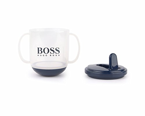 Hugo Boss Kids Navy Sippy Cup with Logo Print One Size