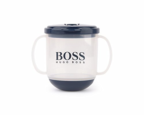 Hugo Boss Kids Navy Sippy Cup with Logo Print One Size