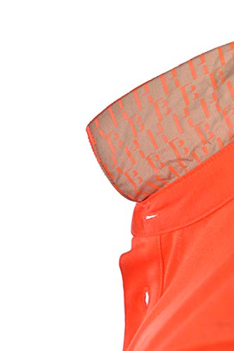 Hugo Boss - Polo Penrose con logotipo en el cuello, color naranja Bright Orange XXL