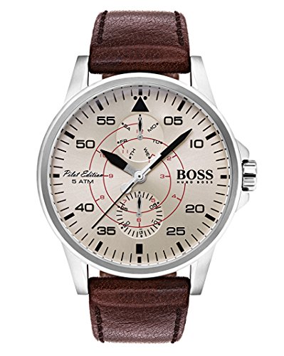 Hugo BOSS Reloj Multiesfera para Hombre de Cuarzo con Correa en Cuero 1513516