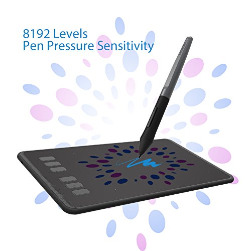 HUION Inspiroy H640P Tableta Gráfica sin Batería con 8192 Niveles de Sensibilidad de Presión de la Lápiz para Artistas Principiantes de Pintura