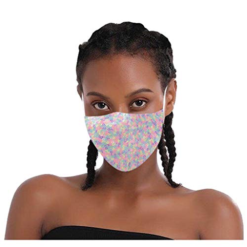 Huluob Cara de Lentejuelas de 4 Piezas ??????????? para Mujer Color Degradado, Oro Rosa, pañuelos faciales Multicolor Material de Mezcla de algodón Reutilizable/Lavable