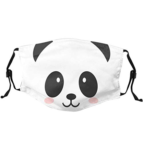 Huluob ??????????? con 2 filtros para niños Patrón de Panda Lindo Longitud Ajustable Reutilizable/Lavable