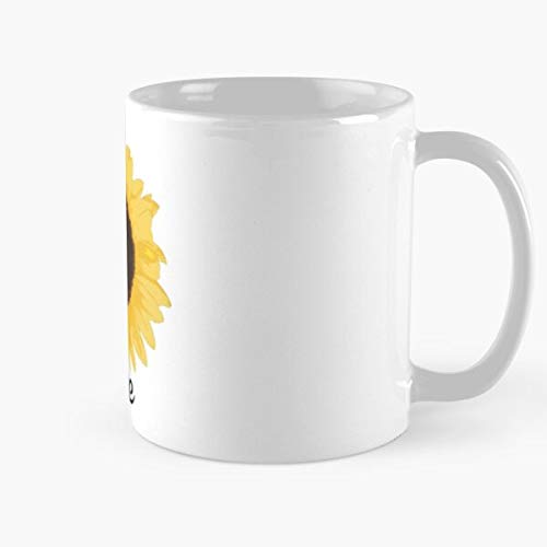 HUONGLILY Living Yellow Names AVA Script Anna Quote Alise Best Mug Tiene 11oz de Mano Hechas de cerámica de mármol Blanco