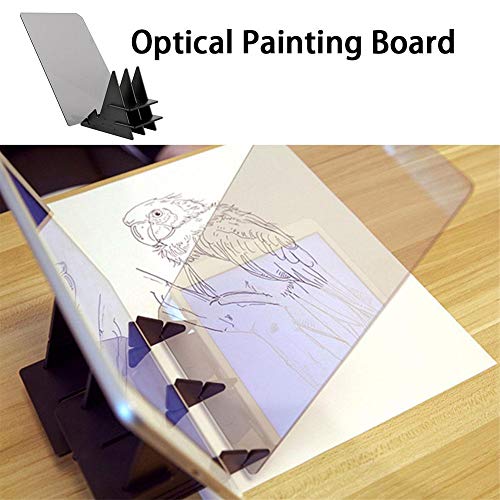 HUVE Tablero De Dibujo Óptico Asistente De Boceto Tablero De Dibujo Óptico Ayudante De Pintura Tabla De Copia Proyección Placa Linyi Línea De Pintura Óptica Extractor De Borrador