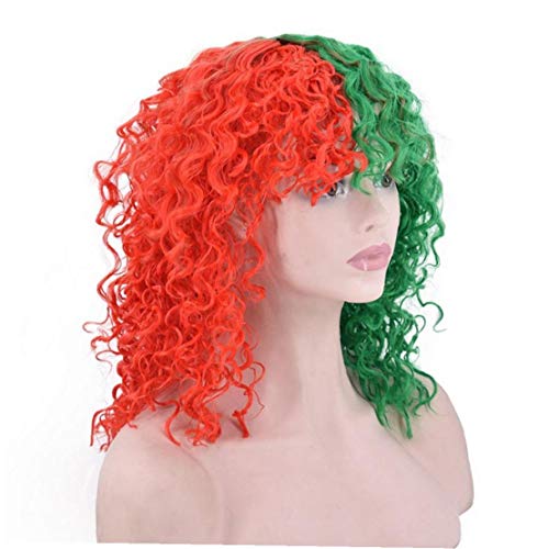 hvxjxk Ondulado Pelucas Afro Corto Rizado Peluca Sintética hasta Los Hombros De Las Mujeres Peluca De Pelo De Cosplay del Partido De Diario