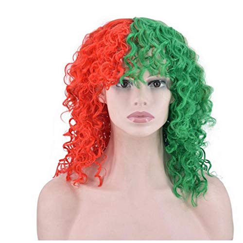 hvxjxk Ondulado Pelucas Afro Corto Rizado Peluca Sintética hasta Los Hombros De Las Mujeres Peluca De Pelo De Cosplay del Partido De Diario