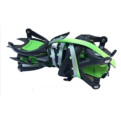 HYAHYUA Senderismo Al Aire Libre Profesional 14-dentado Nieve Montaña Caminar Antideslizante Escalada En Hielo Crampones