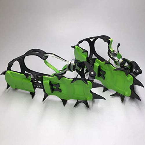 HYAHYUA Senderismo Al Aire Libre Profesional 14-dentado Nieve Montaña Caminar Antideslizante Escalada En Hielo Crampones