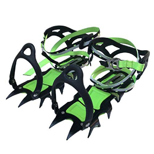 HYAHYUA Senderismo Al Aire Libre Profesional 14-dentado Nieve Montaña Caminar Antideslizante Escalada En Hielo Crampones