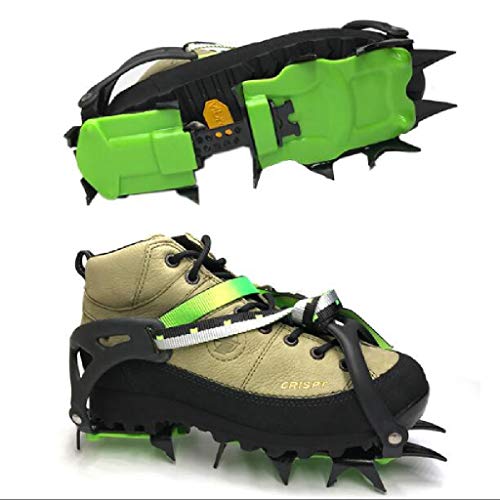 HYAHYUA Senderismo Al Aire Libre Profesional 14-dentado Nieve Montaña Caminar Antideslizante Escalada En Hielo Crampones