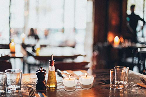 Hyoola Velas votivas sin perfume – Copa de plástico transparente – 7 horas – 25 unidades – fabricado en Europa