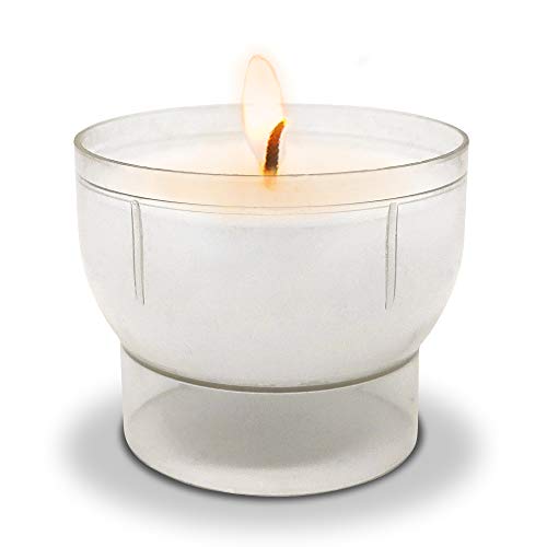Hyoola Velas votivas sin perfume – Copa de plástico transparente – 7 horas – 25 unidades – fabricado en Europa