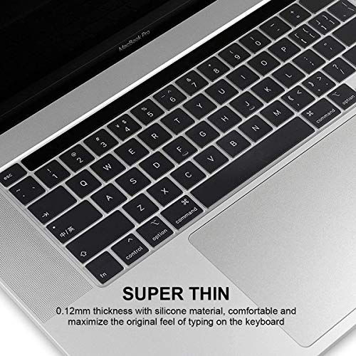 i-Buy Funda Dura Compatible con 2019 MacBook Pro 16 Pulgadas con Touch Bar & Touch ID A2141 + Cubierta del Teclado + Protector Pantalla - Cristal Claro