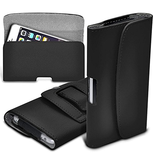 I-Sonite - Funda para Alcatel U5 HD (piel sintética), color negro