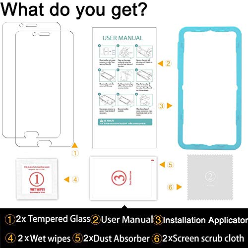Ibywind Protector de Pantalla para Huawei Mate 10 [2 Piezas] Premium de Cristal Templado Protectores de Pantalla con Kit de aplicación fácil Instalar