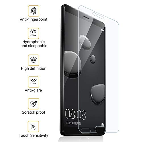Ibywind Protector de Pantalla para Huawei Mate 10 [2 Piezas] Premium de Cristal Templado Protectores de Pantalla con Kit de aplicación fácil Instalar