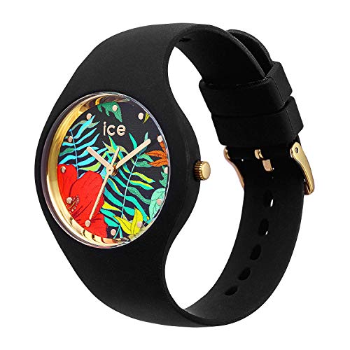 Ice-Watch - ICE flower Jungle - Reloj nero para Mujer con Correa de silicona - 016656 (Small)