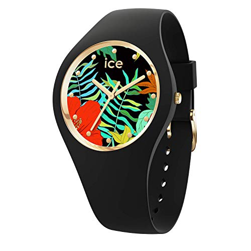 Ice-Watch - ICE flower Jungle - Reloj nero para Mujer con Correa de silicona - 016656 (Small)