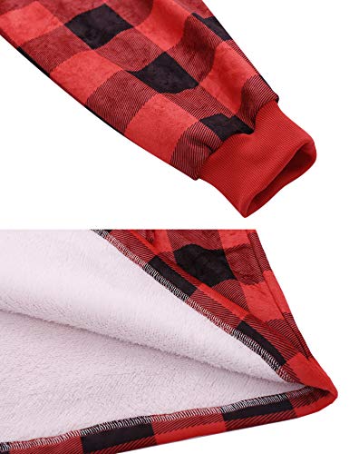 iClosam Manta Mujer De Sudadera con Capucha Calentita Adultos, Hombres Y Mujeres Suave Color SóLido Invierno Talla úNica (Enrejado, L)