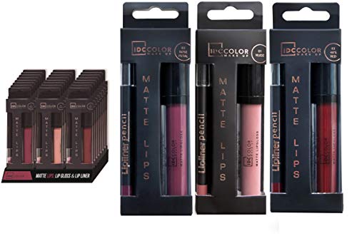 IDC COLOR, Delineador labial (Multicolor) - 1 kit 24 unidades por caja