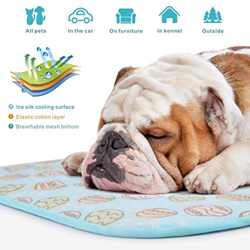 Idepet Colchoneta de enfriamiento para mascotas, Gatos para perros Cojín de refrigeración para mascotas Manta de cama