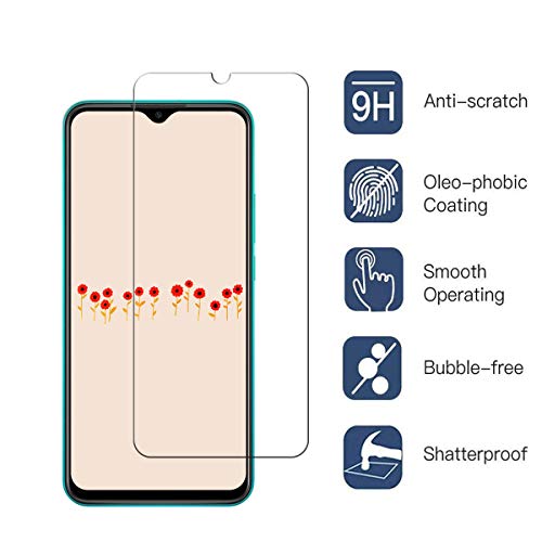 iDolix [3 Unidades] Protector de Pantalla para Xiaomi Redmi 9,Cristal Templado para Xiaomi Redmi 9 9H Dureza,Alta Definicion,Sin Burbujas - Transparente