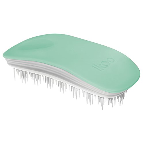 ikoo Home White Paradise - Cepillo sin mango desenredante para todo tipo de cabello, cerdas suaves, masaje del cuero cabelludo, cepillado para pelo largo, mojado o seco. Ergonómico y vegano.