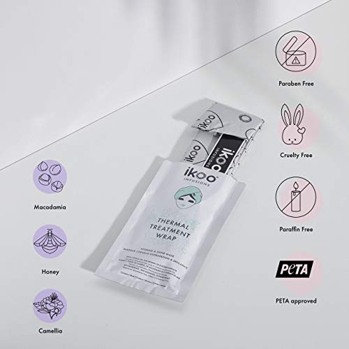ikoo Infusion Thermal Treatment Wrap - Tratamiento térmico cabello seco, deshidratado y dañado. Mascarilla hidronutritiva, anti encrespamiento y rotura - 5 unidades