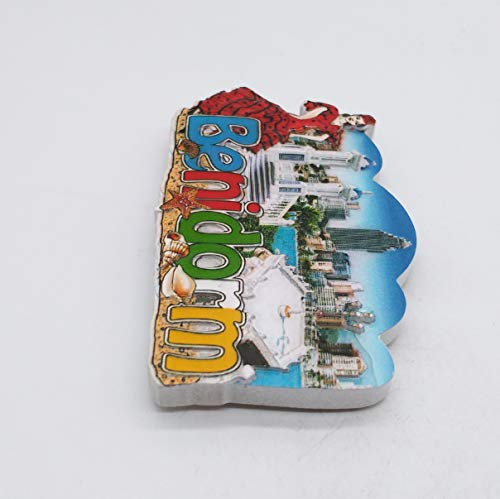 Imán 3D para nevera Benidorm Alicante España, regalo para el hogar, cocina, nevera, decoración magnética