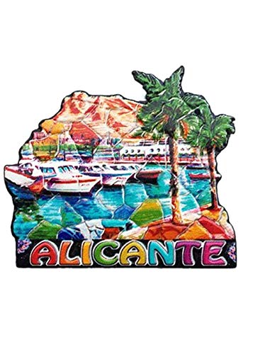 Imán para nevera de Alicante España 3D, colección de regalos para el hogar y la cocina, decoración de pizarra blanca magnética