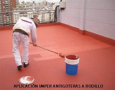 IMPER ANTIGOTERAS de Tecno Prodist - (5 Kg) ROJO Pintura Impermeabilizante elástica para Terrazas (A Rodillo o brocha)