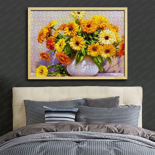 Imperial Crisantemo en florero Juego de rompecabezas para adultos y niños Tienda hotel familia decoración especial Mini 1000 piezas Rompecabezas de papel