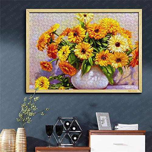 Imperial Crisantemo en florero Juego de rompecabezas para adultos y niños Tienda hotel familia decoración especial Mini 1000 piezas Rompecabezas de papel