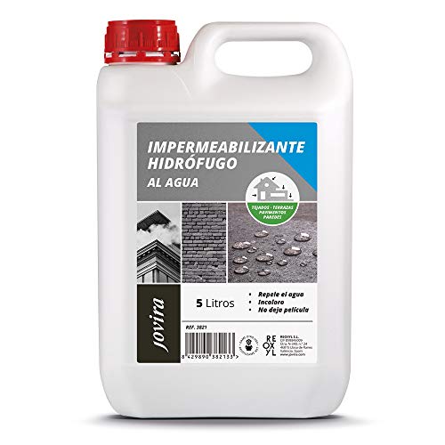 IMPERMEABILIZANTE HIDROFUGANTE TRANSPARENTE, invisible, total protección en suciedad de fachadas, cubiertas, baldosas, hormigon, terrazas, tejados. Repelente al agua (5 Litros)