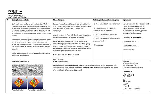 INFINITUM - Suero facial antienvejecimiento - Efectos antienvejecimiento y regeneración - Tipos de piel: todos (1 paquete x 7 piezas, 1 pieza x 2 ml)