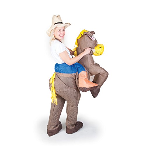 Inflatable Costumes Paul Lamond Games - Disfraz de cowboy con caballo hinchable para adultos