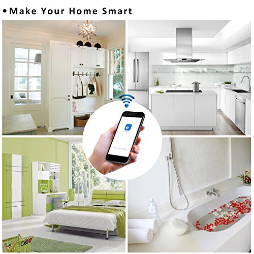 Interruptor Inalámbrico Inteligente WiFi - 4CH Pro R2 - 4 Canales Conmutador de Control Remoto del Temporizador con Inching /Autobloqueo /Enclavamiento para Alexa+Soporte de Teléfono