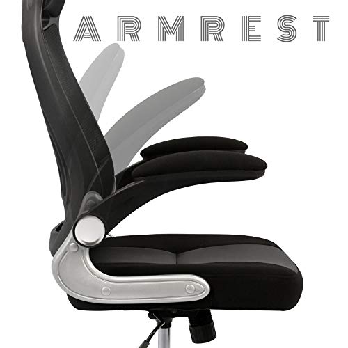 IntimaTe WM Heart Giratoria de Oficina Silla de Escritorio de Malla con Reposacabezas, Ergonómica Mecanismo Sincronizado Altura Ajustable 115.5-125cm, Negro