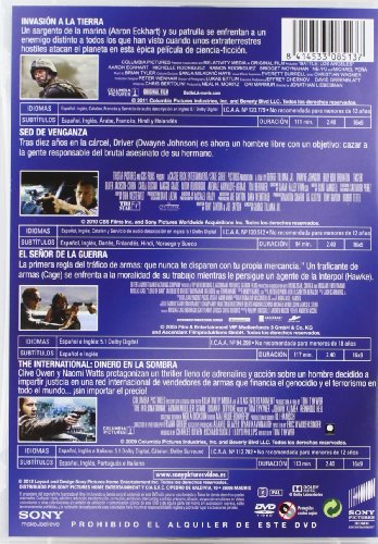 Invasión A La Tierra / Sed De Venganza/ Internacional: Dinero En La Sombra / El Señor De La Guerra - Qua [DVD]