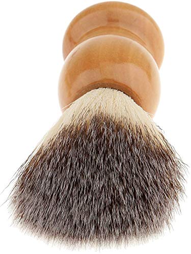 Inzopo - Cepillo de Afeitar con cerdas de jabalí para peluquería, peluquería Tête Noire