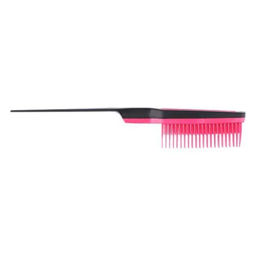 Inzopo - Cepillo para pelar y peinar la espalda, rebanar el pelo en un moño o cola de caballo, color rojo rosa, como se describe Rose Red como se describe