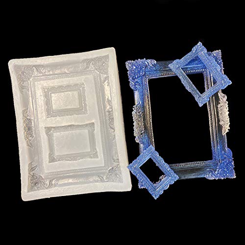 iSuperb Molde de Silicona Marco de Fotos Molde de Decoración DIY Moldes Resina Silicone Mold para Artesanal Fondant Pastel (Photo Frame Mold)