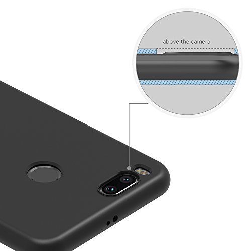 ivoler Funda Carcasa Gel Negro para Xiaomi Mi A1 / Xiaomi Mi 5X, Ultra Fina 0,33mm, Silicona TPU de Alta Resistencia y Flexibilidad