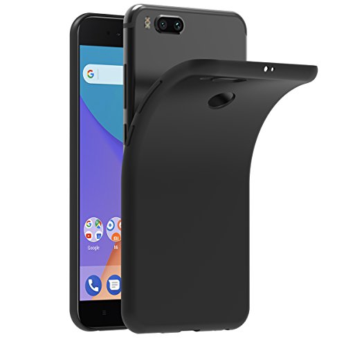 ivoler Funda Carcasa Gel Negro para Xiaomi Mi A1 / Xiaomi Mi 5X, Ultra Fina 0,33mm, Silicona TPU de Alta Resistencia y Flexibilidad