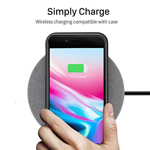 J Jecent Funda iPhone SE 2020 / iPhone 8 / iPhone 7 [Textura Fibra de Carbono] Carcasa Ligera Silicona Suave TPU Gel Bumper Case Cover de Protección Antideslizante [Anti-Rasguño] [Anti-Golpes] - Negro