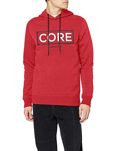 Jack & Jones JCOBOOSTER Sweat Hood Oct 19 Sudadera con Capucha, Rojo (Rio Red Rio Red), XXL para Hombre