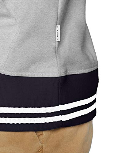 Jack & Jones Jcophoenix Sweat Hood Capucha, Gris (Light Grey Melange Light Grey Melange), Medium para Hombre